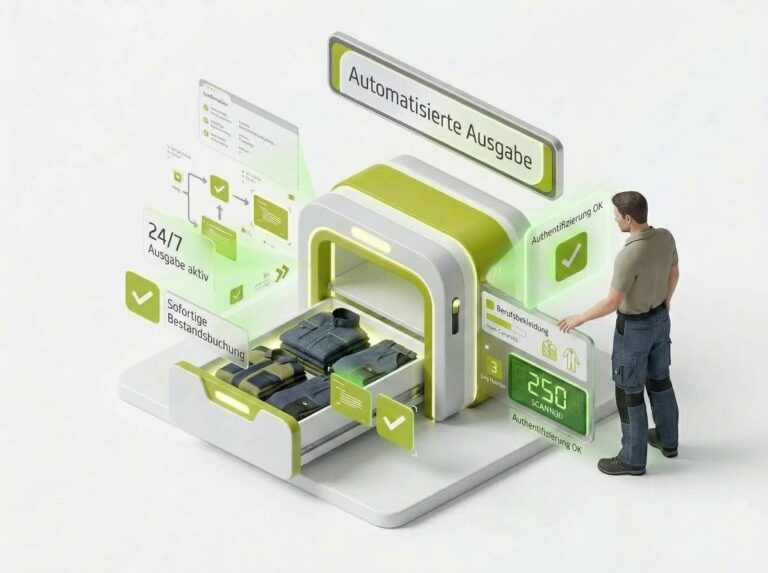 Wäschemanagement- Automatische Ausgabe von Berufsbekleidung